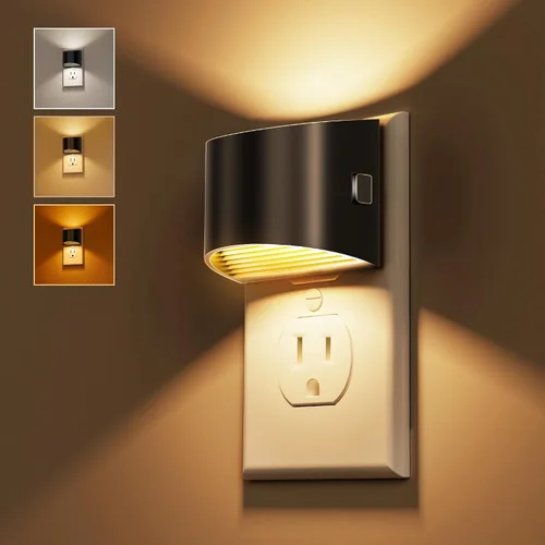 Miniatura 16 de L LOHAS LED - Luces nocturnas enchufables en la pared con 3CCT ajustable (1600K/3000K/5000K), luz nocturna de 1W enchufable en la pared, sensor
