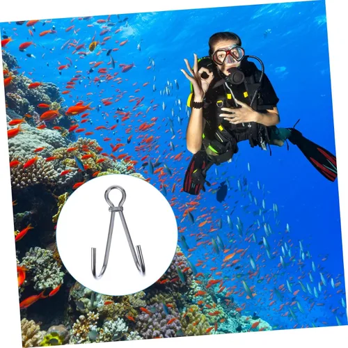 Miniatura 8 de BESPORTBLE 2 unids 316 accesorios a prueba de suministro de buceo de metal resistente doble seguridad equipo de buceo resistente al buceo Corriente