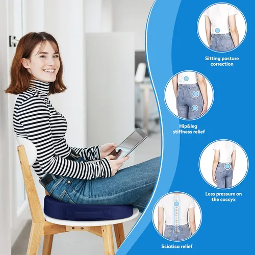 Miniatura 8 de CushZone Cojín de Asiento, Cojines para Silla de Oficina, Cojín de Asiento de Automóvil, Almohadilla Antideslizante para Alivio del Dolor de Ciática