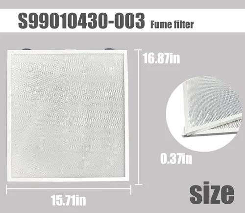Miniatura 3 de S99010430-003 99010430-003 Filtros de campana de grasa de repuesto compatibles con Broan Nutone HPFA136 Juego de filtros de cocina de alta
