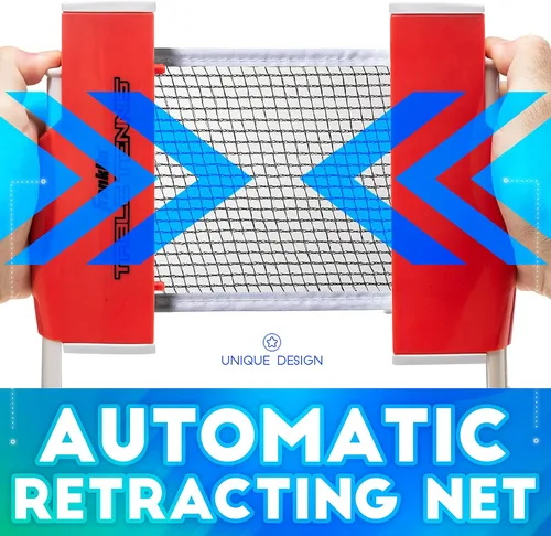 Miniatura 4 de Franklin Sports - Juego de tenis de mesa portátil para llevar, red de ping pong + (2) paletas, pelotas de ping pong incluidas, 2 jugadores Portable