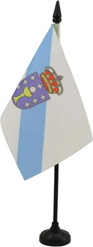 Miniatura 86 de Bandera de mesa de Andalucía 4'' x 6'' - Bandera de escritorio de la región española de Andalucía 5.9 x 3.9 in - Barra y base de plástico negro - AZ