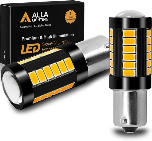 Miniatura 10 de Alla Lighting Bombillas LED BA15S 1156 de 2800 lm, luces blancas de marcha atrás/señal/freno/trasera/DRL 7506 P21W 1141 3497 1003 1073 199 2396 93
