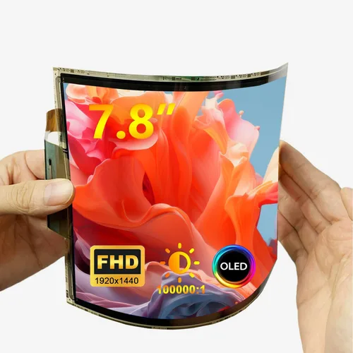 Miniatura 9 de wisecoco Pantalla flexible de 7.8 pulgadas curvada pantalla flexible FHD 1440 * 1920 AMOLED pantalla con tablero de controlador HDMI, monitor OLED