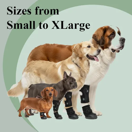 Miniatura 6 de Soporte ortopédico para patas traseras para perros, bota ajustable sin nudillos para patas delanteras o traseras, arrastre de patas y soporte