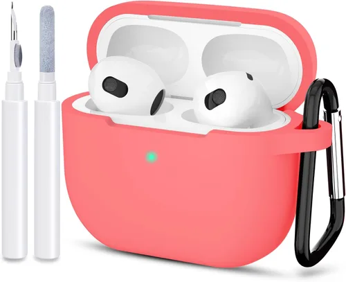 Miniatura 21 de Compatible con AirPods 3, funda protectora de silicona para AirPods de tercera generación 2021, carga inalámbrica, azul oscuro