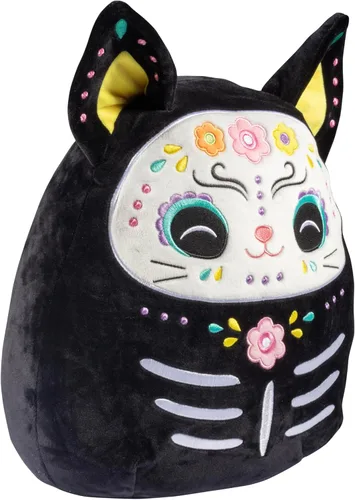 Miniatura 2 de Squishmallows Zelina La Gata del Día de los Muertos de 12 pulgadas - Gatito Negro de Felpa Suave con Diseño de Calavera de Azúcar - Almohada