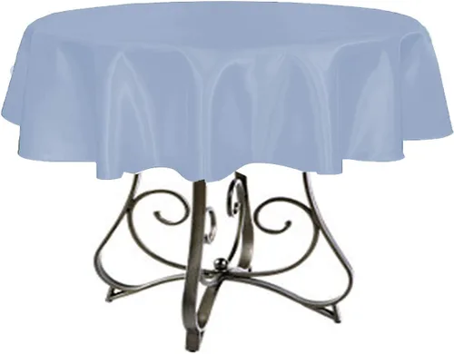 Miniatura 30 de Mantel redondo satinado de 30 pulgadas (azul Acqua)