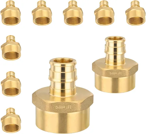 Miniatura 30 de Paquete de 2 accesorios de expansión Niikappu Pex-A, adaptador de flujo completo NPT hembra de 1 pulgada Pex-A x 1 pulgada, accesorio de tubería