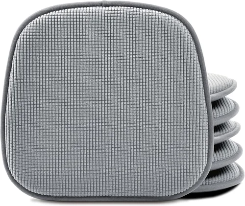 Miniatura 13 de Shinnwa Paquete de 2 cojines antideslizantes para sillas de comedor, cojines de asiento de cocina en forma de U, juego de 2, 15 x 16 pulgadas