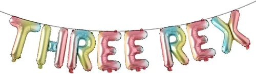 Miniatura 14 de RUIANSI Globo multicolor de 16 pulgadas con tres dinosaurios Rex, 8 unidades, plata, globo, cumpleaños, niños, unisex Tres Rex Plata