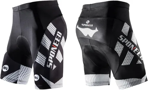 Miniatura 3 de sponeed Pantalones cortos de ciclismo para hombre, pantalones acolchados para ciclismo, ropa de ciclismo