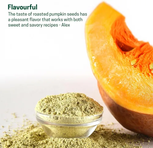 Miniatura 7 de Z Natural Foods Proteína de semilla de calabaza orgánica en polvo, suplemento de fibra densa en nutrientes, proteína de calabaza vegana en polvo