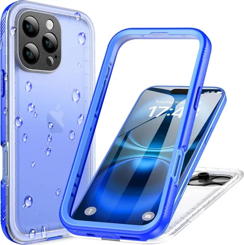 Miniatura 88 de Cozycase TOP Funda impermeable para iPhone 17 Pro Max - Grado militar resistente a todo 360 con protector de cámara de pantalla, doble IP68 a prueba