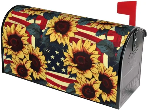 Miniatura 20 de Fundas magnéticas para buzón de 250 aniversario, diseño de águila patriótica, tamaño estándar, 21 x 18 pulgadas, para decoración de jardín y patio