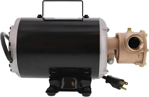 Miniatura 3 de Jabsco 6050-0003 Marine Series Utility Bomba de uso general, 110 voltios, impulsor de nitrilo, abierto a prueba de goteo Moto Non-CE, puertos NPT