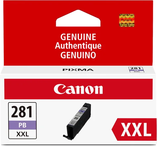 Canon CLI-281 XXL Depósito de tinta azul fotográfico genuino*, compatible con impresoras de las series TS9120, TS8120, TS8220, TS8320 y TS6320 Azul