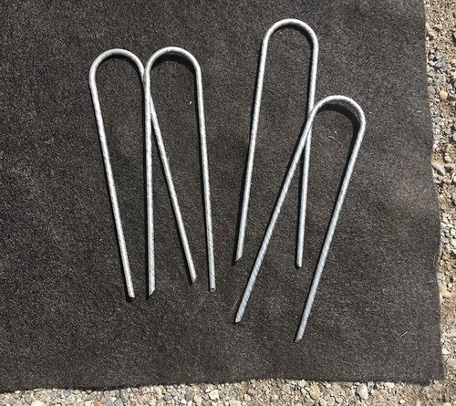 Miniatura 3 de Sandbaggy Grapas galvanizadas para paisajismo de 6 pulgadas ~ Acero de calibre 9 – Pines de tela, estacas de tierra de jardín, cubierta de suelo