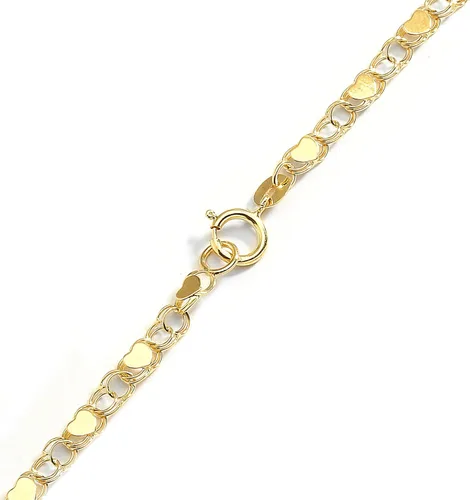 Miniatura 4 de Pulsera y tobillera con forma de corazón oro fino de 10ct (0,14") para mujer y niña