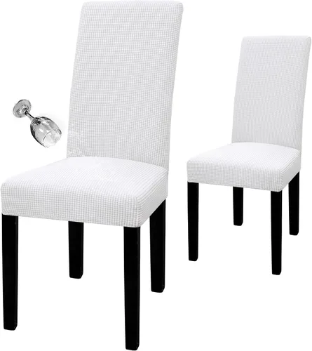 Miniatura 79 de Easy-Going - Juego de 2 fundas para sillas de comedor 100% impermeables, de tela Jacquard elástica, fundas protectoras removibles y lavables