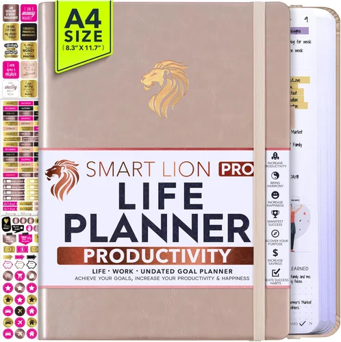 Miniatura 11 de Life Planner - Agenda diaria, semanal y mensual sin fecha con sección de presupuesto, un viaje de 12 meses para aumentar la productividad