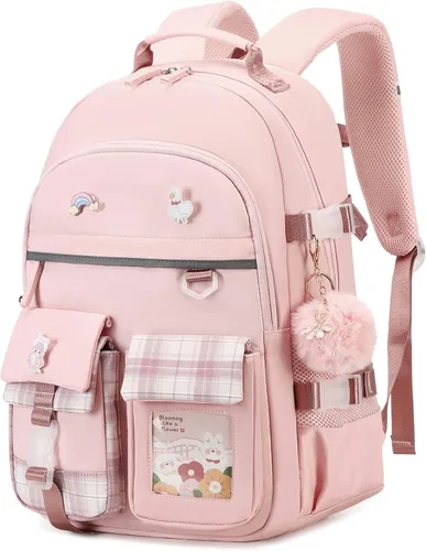 Miniatura 11 de Mochila para Niñas de 15.6 Pulgadas para Laptop, Bolsa Escolar para Niños de Primaria y Universidad, Mochilas y Bolsas de Libros para Niñas, Azul