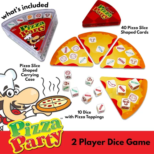 Miniatura 2 de University Games, Juego de dados de fiesta de pizza, juego de dados para niños y familias, a partir de 6 años