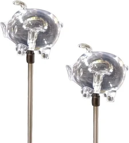 Miniatura 17 de Starry Illuminate - Juego de 2 luces solares de estaca para jardín, estilo cambiante de color (pata de perro)