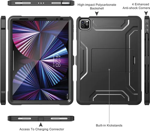 Miniatura 6 de Soke Funda para iPad Pro de 11 pulgadas 2022/2021/2020/2018/iPad Air de 5ª/4ª generación, protector de pantalla integrado - Compatible con carga
