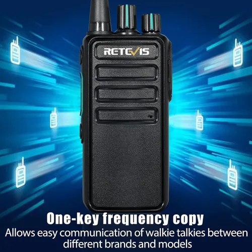 Miniatura 15 de Retevis RB29 Walkie Talkies de largo alcance, radios recargables de 2 vías con micrófono de altavoz de hombro, clonación inalámbrica, radio de 2