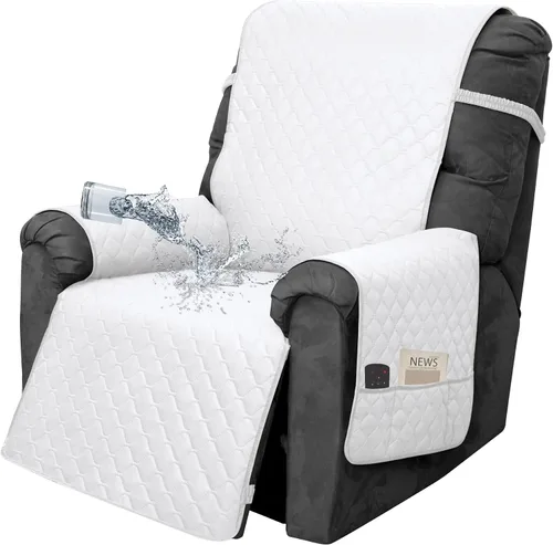 Miniatura 34 de Easy-Going Funda impermeable para sillón reclinable de gran tamaño con bolsillo, 1 funda de sofá reversible para sillón reclinable, protector