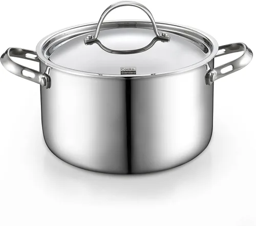 Miniatura 8 de Cooks Standard Olla para Caldo de Acero Inoxidable Multi-Capa, Olla Holandesa de 7 Cuartos para Cocinar Pasta y Enlatado con Tapa, Olla Profunda