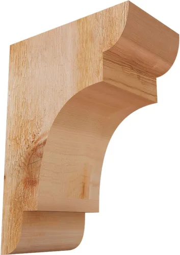 Miniatura 138 de Ekena Millwork COR04X12X12NEB00RWR 4 pulgadas de ancho x 12 pulgadas de profundidad x 12 pulgadas de alto New Brighton Rough Sawn Corbel, cedro rojo