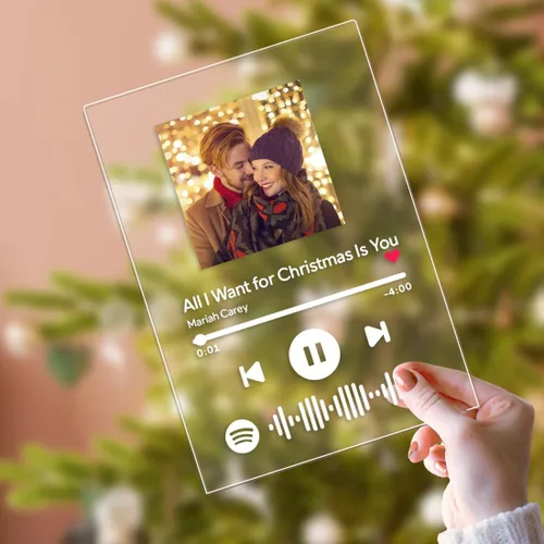 Miniatura 3 de Placa personalizada de Spotify con fotos personalizadas, regalos con fotos para novio, novia, placa de música personalizada de Spotify con regalos