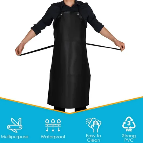 Miniatura 4 de K Y KANGYUN Paño de trabajo resistente a los productos químicos - Delantal de carnicero ajustable Delantal de carnicero impermeable de goma