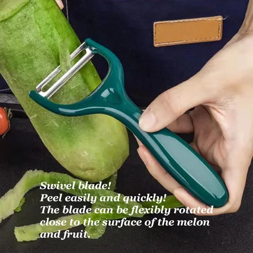 Miniatura 2 de Paquete de 2 peladores en forma de Y, mango antideslizante duradero y hoja afilada de acero inoxidable, peladores de patatas, repollo, zanahoria