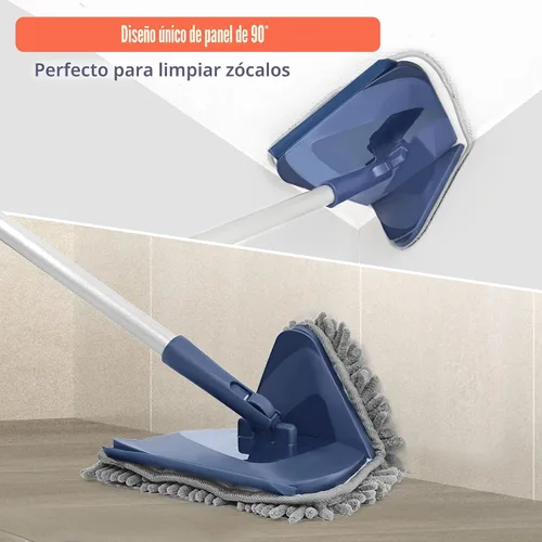 Miniatura 4 de JEHONN Trapeador Limpiador de Pared con Mango Largo de 82 Pulgadas, Herramienta de Limpieza de Techo 3 en 1 Plumero con 6 Almohadillas de Repuesto