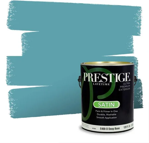 Miniatura 668 de Pintura Exterior + imprimación PRESTIGE, todo-en-uno, 1 galón, acabado mate, color comparable al Valspar* Royal Gray* VS151-Gris real