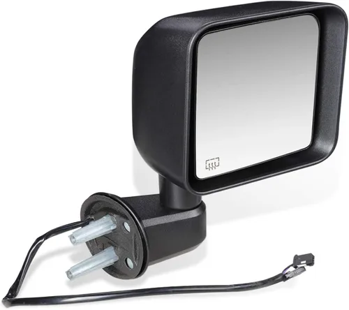 Miniatura 13 de DNA Motoring OEM-MR-CH1320271 Ajuste manual de estilo de fábrica con espejo lateral izquierdo de vidrio calentado compatible con Wrangler 07-18