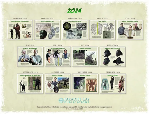 Miniatura 6 de Calendario Bigfoot 2024 – Calendario de pared de 12 meses – 11 x 19 pulgadas abierto – Ideal para la oficina o cabina – Regalo divertido