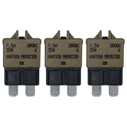 Miniatura 23 de Fusible de disyuntor ATC/ATO de reinicio manual de 7.5 amperios para automóvil, barco, automóvil, camión, RV, audio, protección de batería Perfil