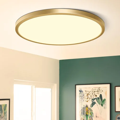 Miniatura 11 de Lámpara de techo LED de montaje empotrado de 12 pulgadas, 24 W (equivalente a 240 W), 3200 lm, luz blanca diurna de 5000 K, IP40, luces de techo