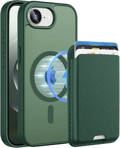 Miniatura 82 de Funda magnética para iPhone 12 Pro Max, cartera magnética desmontable con soporte para tarjetas, [compatible con MagSafe] grado militar, a prueba