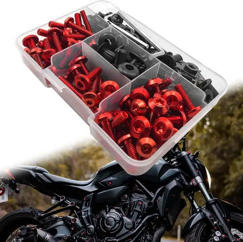 Miniatura 8 de Kit de pernos de carenado de motocicleta mejorados, 195 piezas, tornillos y clips para CBR 600RR 1000RR CBR600 F3 F4 F4i Suzuki GSXR 600 750 1000