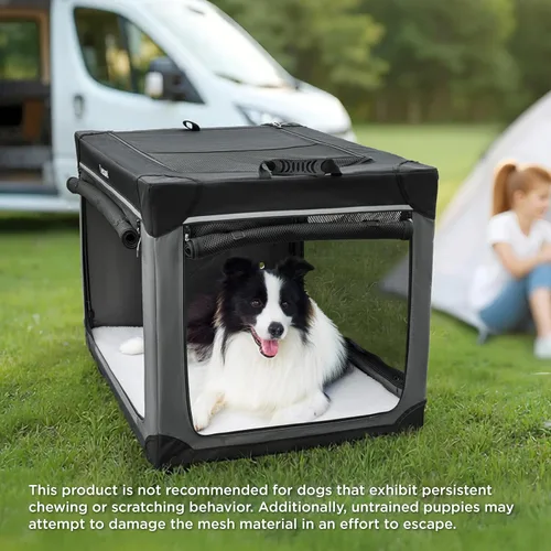 Miniatura 6 de Lesure Shown on TODAY Show Jaula Suave Plegable para Perros - Jaula de Viaje Portátil de 30 Pulgadas para Perros Medianos Interior y Exterior