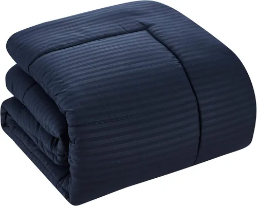 Miniatura 4 de Juego de edredón tamaño King de 8 piezas en una bolsa con falda de cama, sábana bajera, sábana encimera, 2 fundas de almohada, 2 fundas de almohada