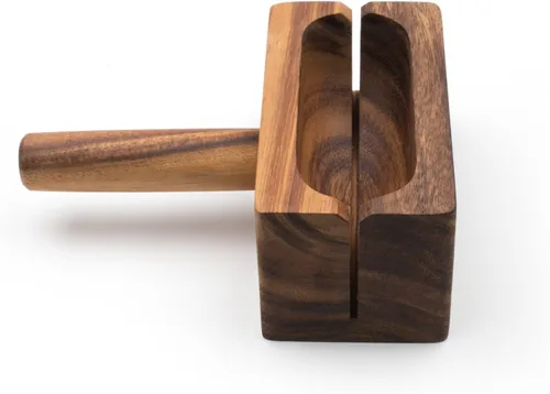 Miniatura 2 de Ironwood Gourmet 28330 Local 338 Bagel Miter, Madera de acacia, 7 x 5.5 x 2.5 pulgadas
