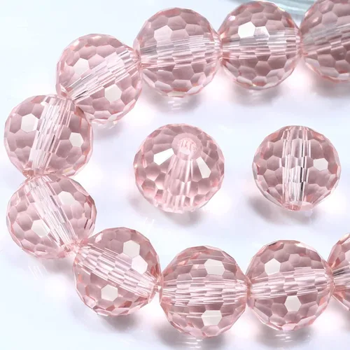 Miniatura 26 de Dowarm 150 PIEZAS Cuentas de cristal de vidrio redondas de 6 mm para hacer joyas, cuentas facetadas de cristal rondelle espaciadoras de color azul