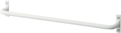 Miniatura 6 de SANEI W5717-365-W Toallero, barra de hierro, 14.4 pulgadas (14.370 in), fabricado en Japón, blanco, capacidad de carga de 6.6 libras (6.6 lbs)