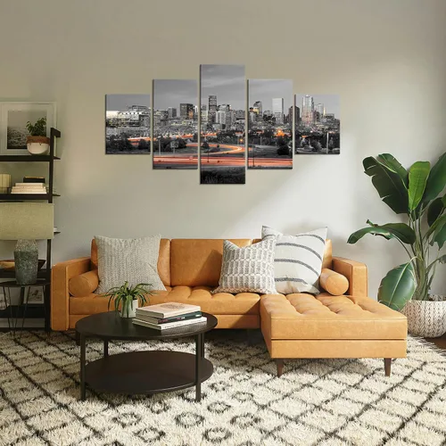 Miniatura 9 de Cawpom Louisiana Arte de Pared en Lienzo, 60x32 pulgadas, Impresión en Lienzo, Cuadros de Nueva Orleans Decoración de Pared, Puente Crescent City